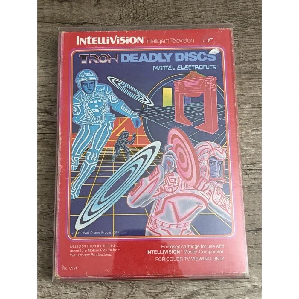 Tron Deadly Discs (Intellivision, 1982) Mattel Video Game, Vintage With Manual
